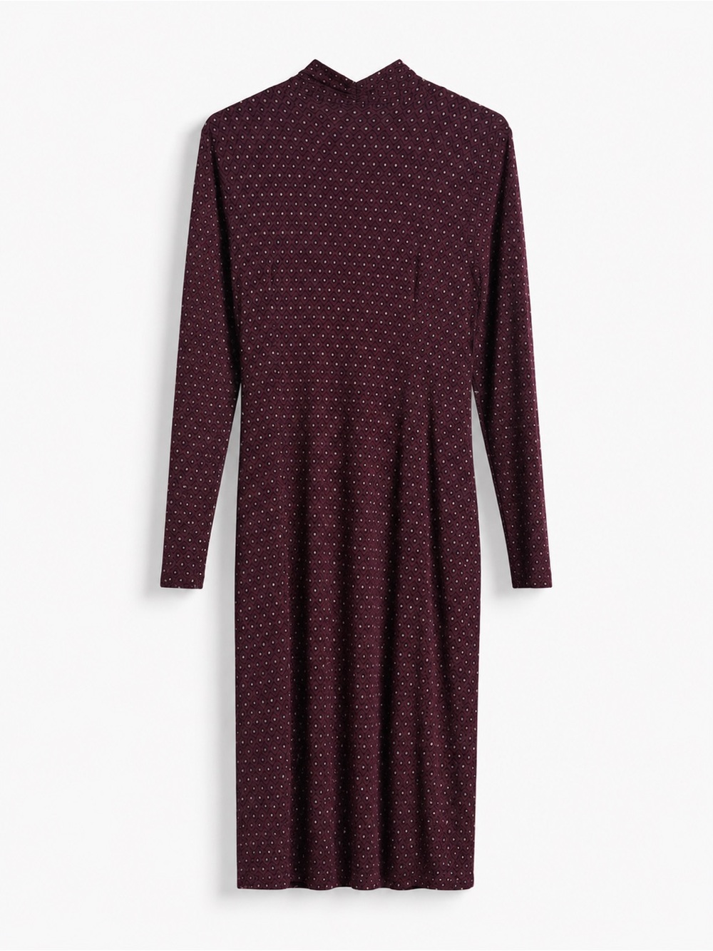 Hobbs London geometric dot print and long sleeve dress 10 - Picture 3 of 4